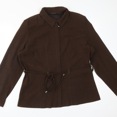 SARAH HAMILTON Womens Brown   Jacket  Size 14
