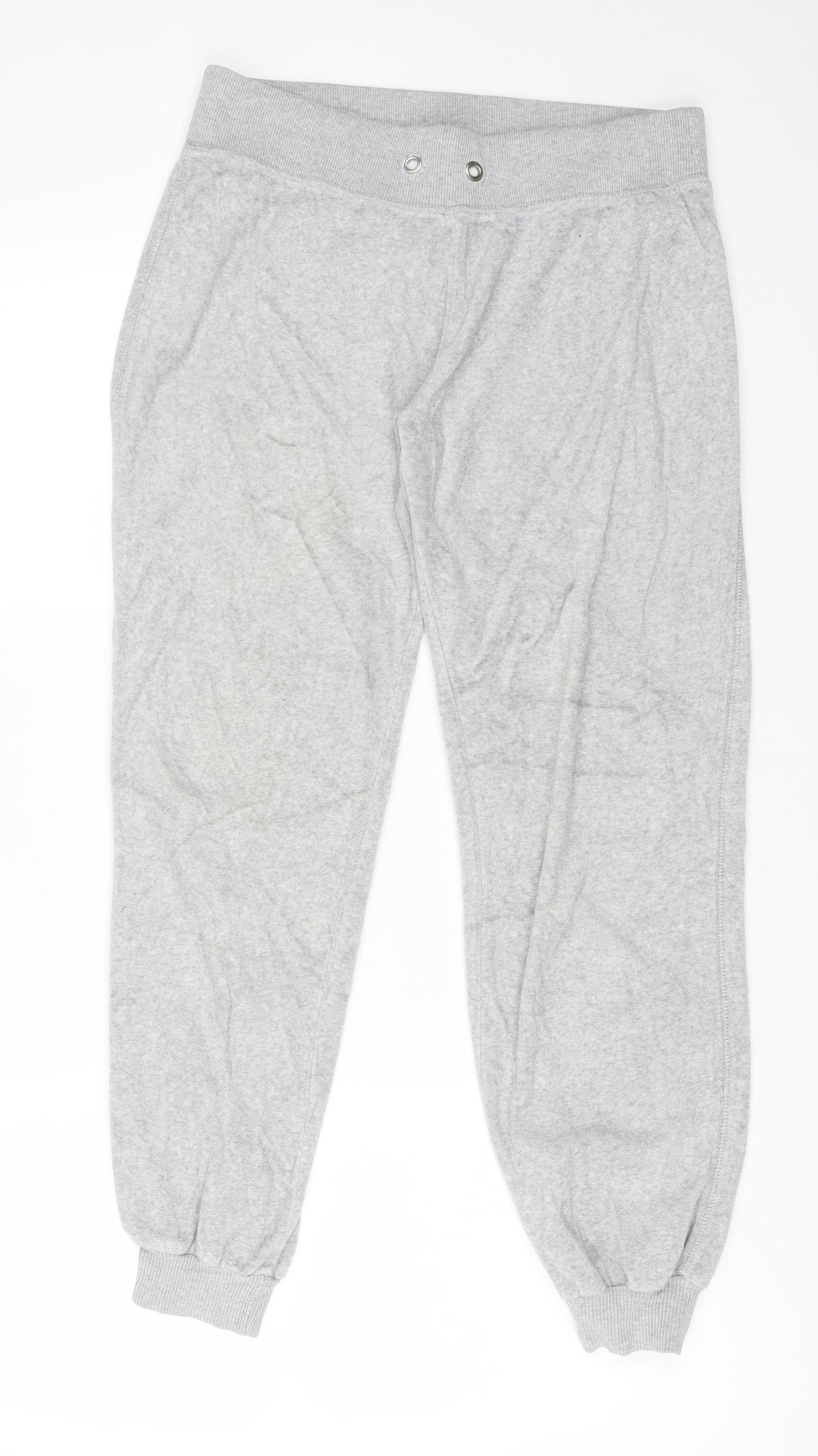 DENIM CO Womens Grey  Cotton Jogger Trousers Size 14 L27 in Regular