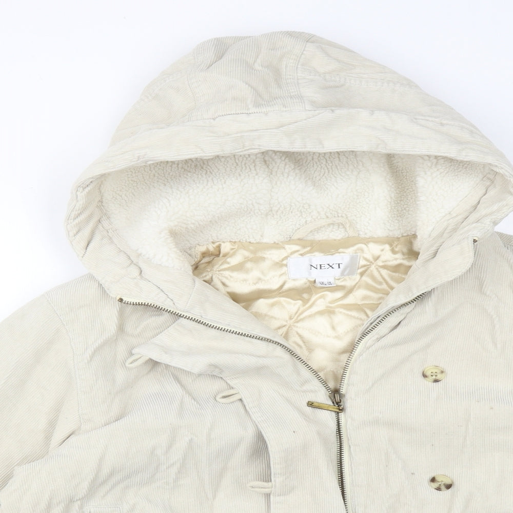 NEXT Womens Ivory   Overcoat Coat Size 14