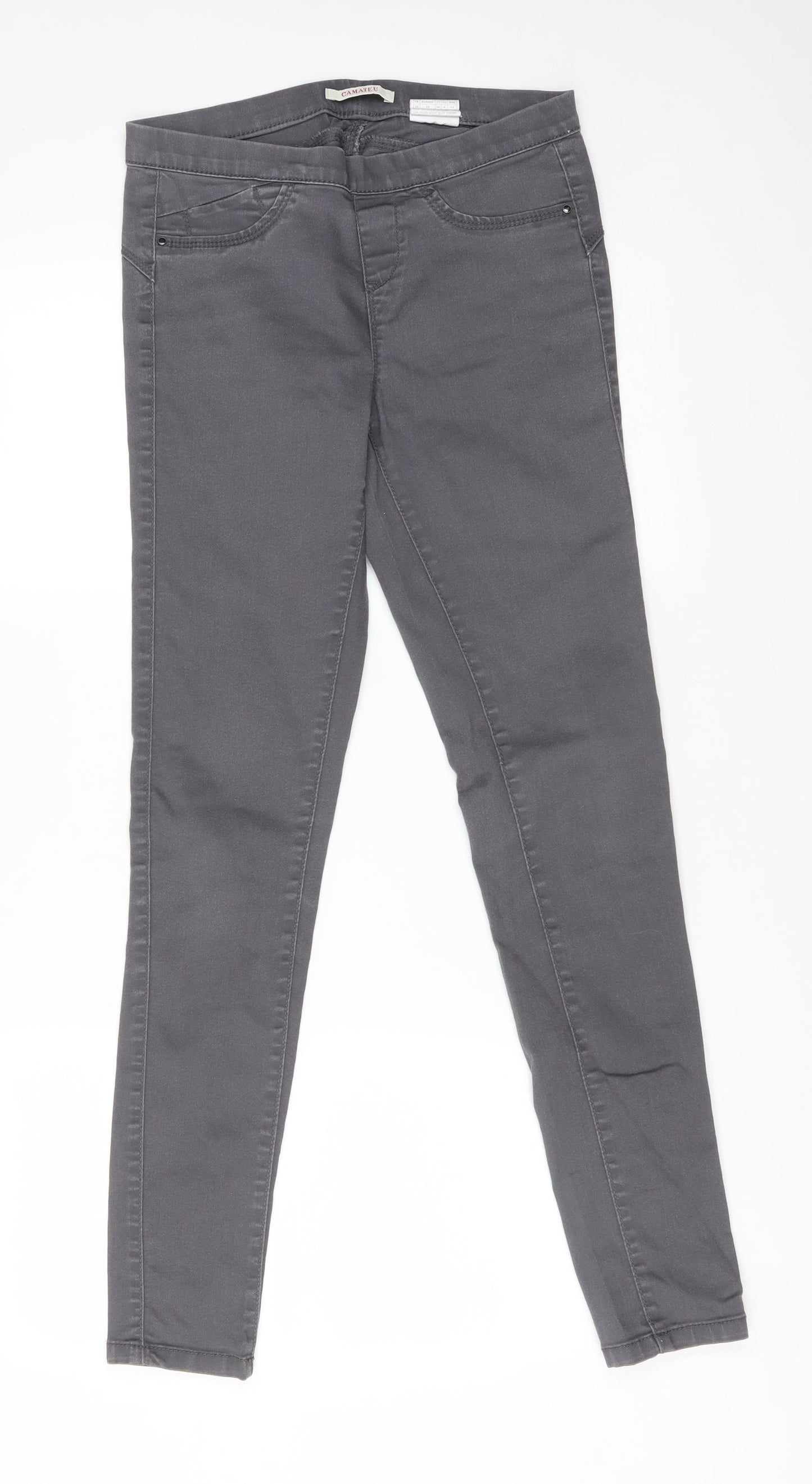 CAMAIEU Womens Grey  Cotton Jegging Jeans Size 8 L29 in Regular