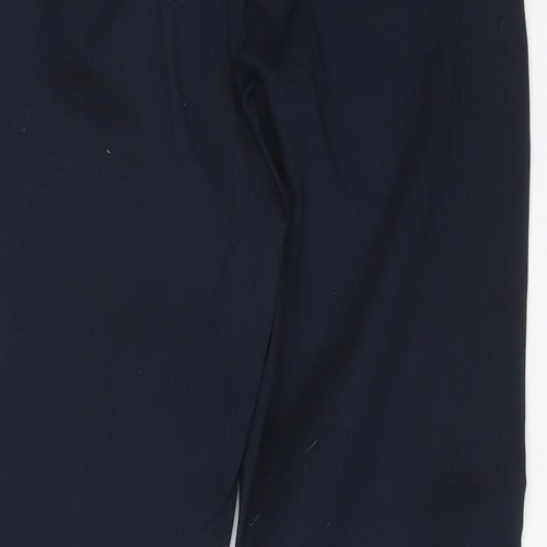 M&S Womens Blue  Viscose Dress Pants Trousers Size 12 L24 in Regular