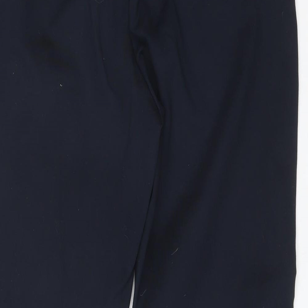 M&S Womens Blue  Viscose Dress Pants Trousers Size 12 L24 in Regular