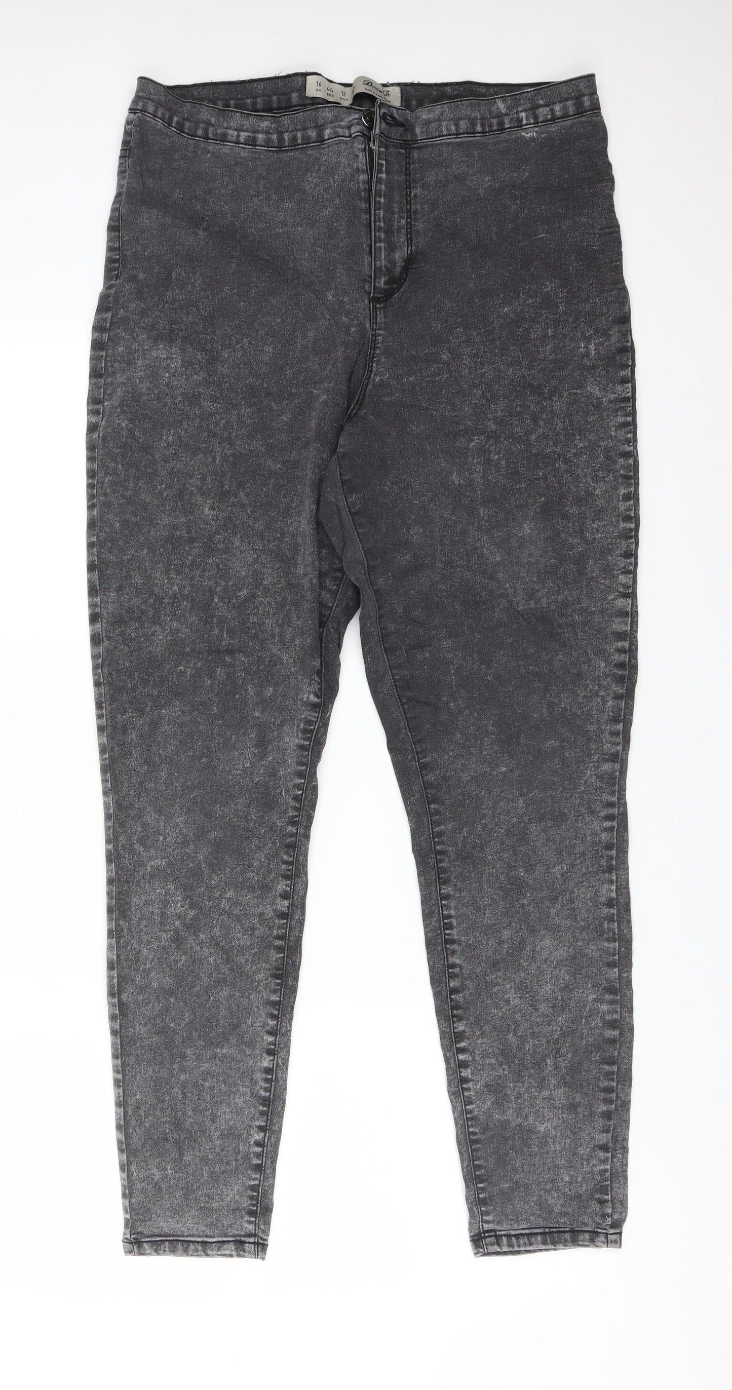 DENIM CO Womens Grey  Cotton Skinny Jeans Size 16 L30 in Regular