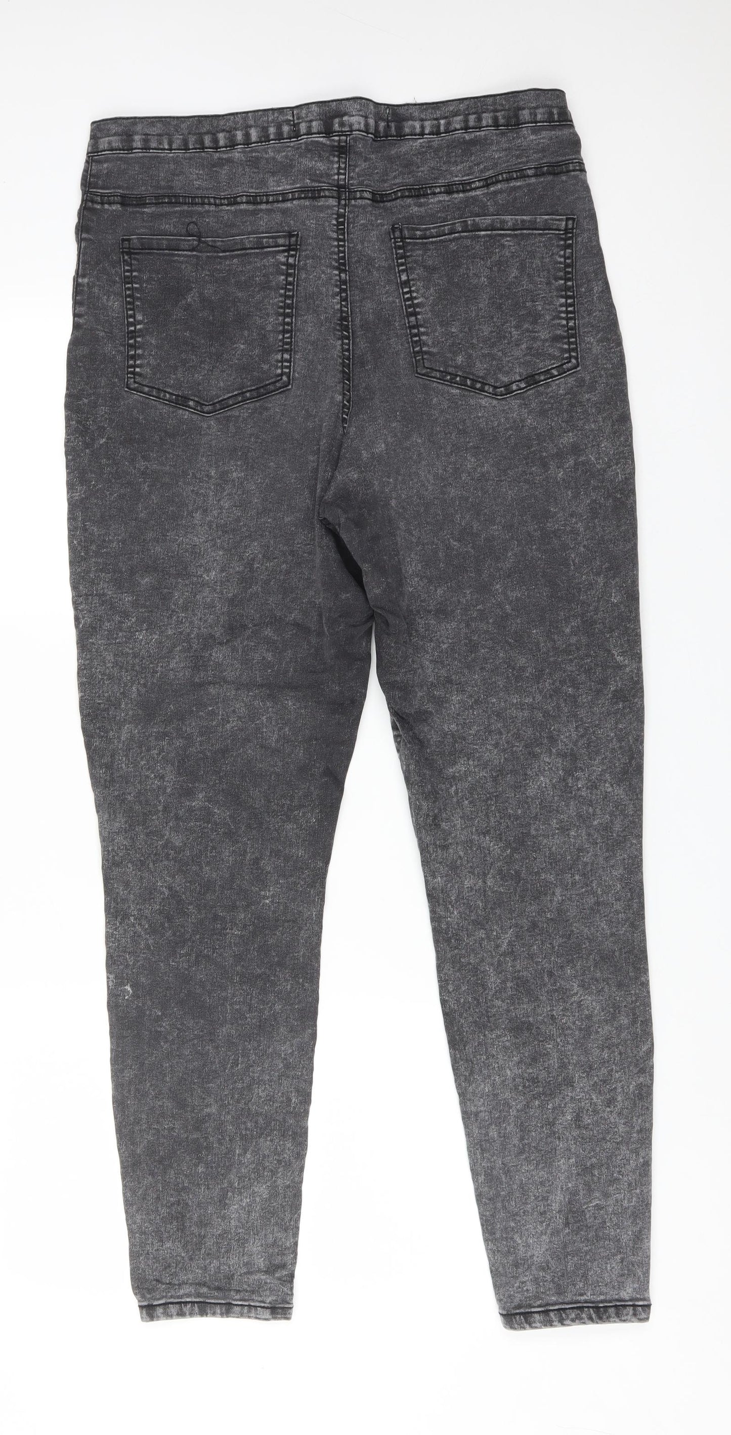 DENIM CO Womens Grey  Cotton Skinny Jeans Size 16 L30 in Regular