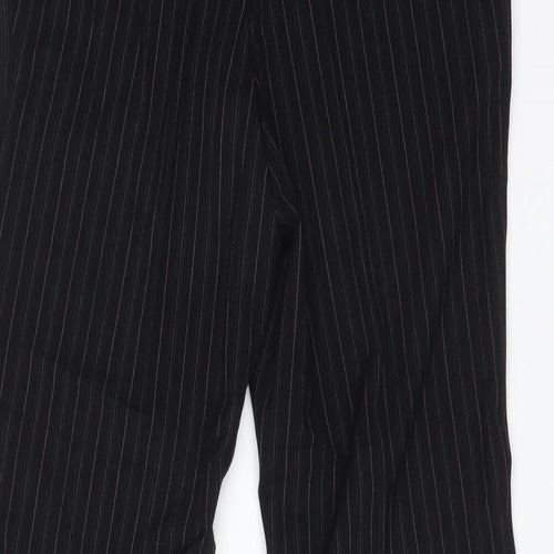M&S Womens Multicoloured Striped Polyester Dress Pants Trousers Size 12 L28 in Regular