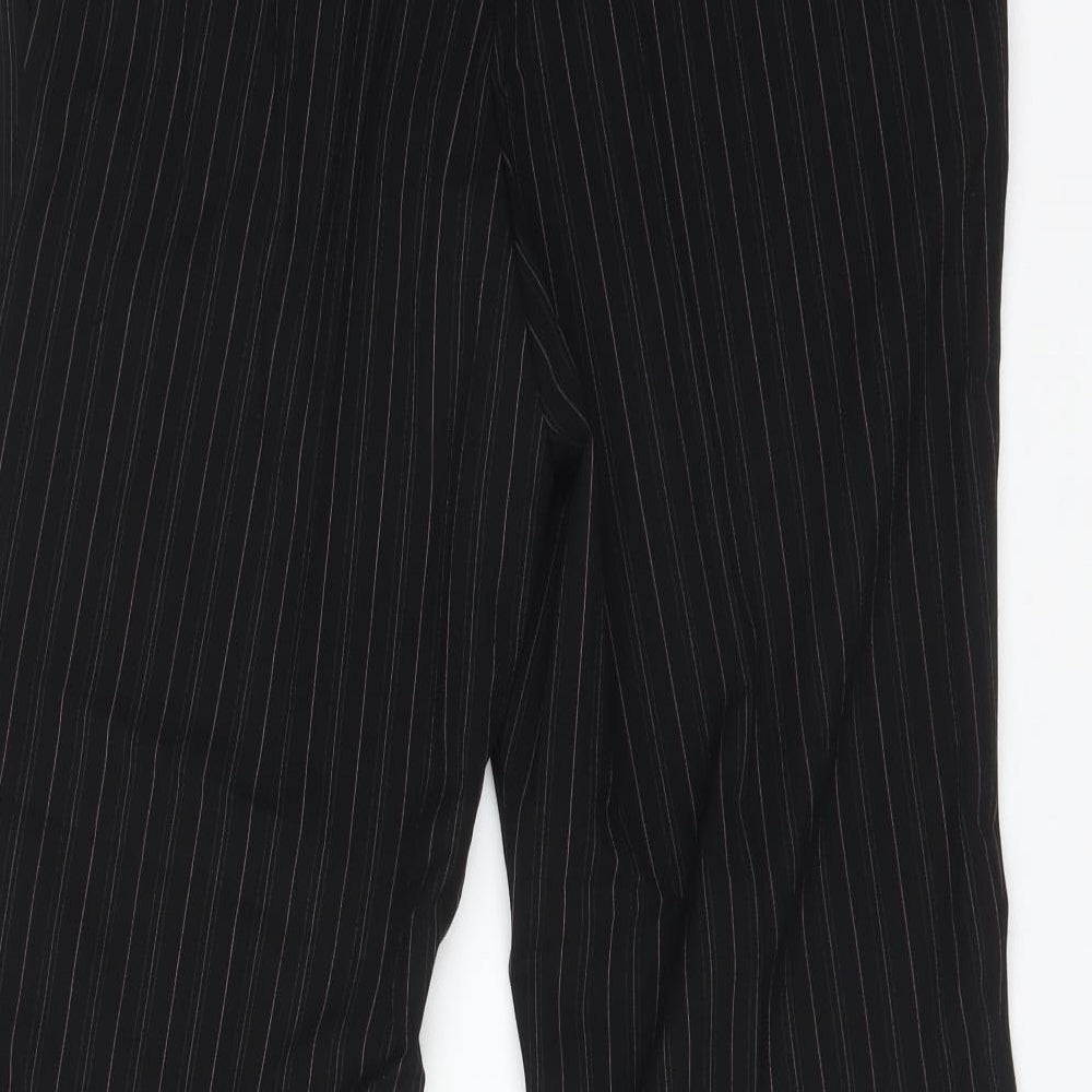 M&S Womens Multicoloured Striped Polyester Dress Pants Trousers Size 12 L28 in Regular