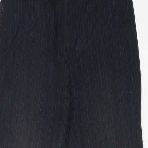 M&S Womens Multicoloured Striped Polyester Trousers  Size 14 L27 in Regular