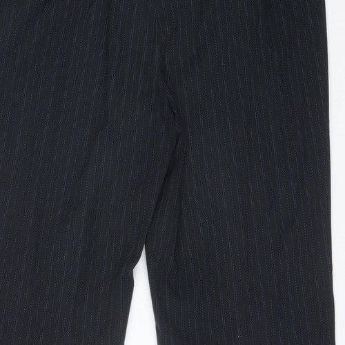 M&S Womens Multicoloured Striped Polyester Trousers  Size 14 L27 in Regular
