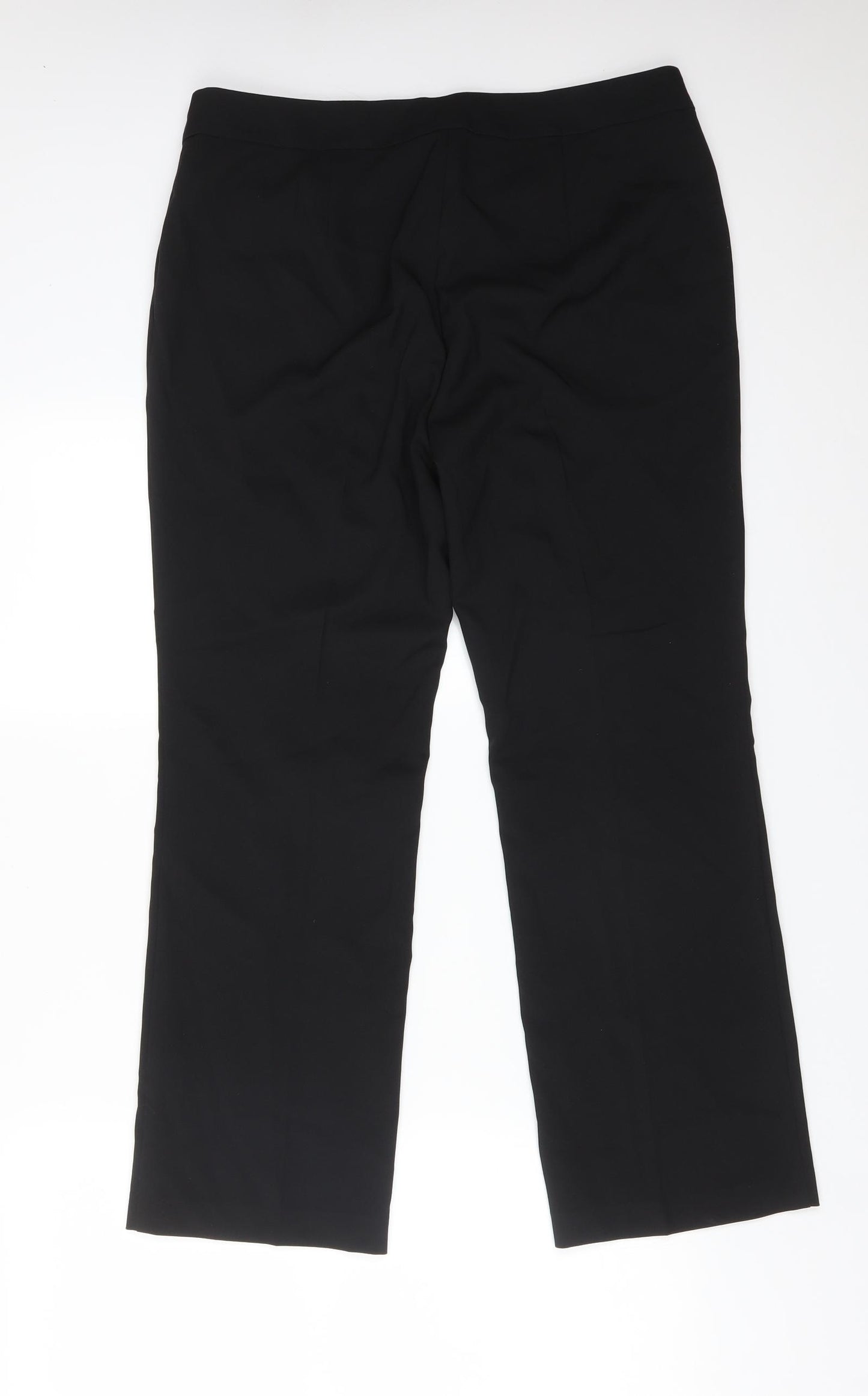 Papaya Womens Black  Polyester Dress Pants Trousers Size 12 L27 in Regular