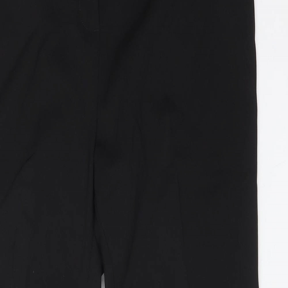 Papaya Womens Black  Polyester Dress Pants Trousers Size 12 L27 in Regular