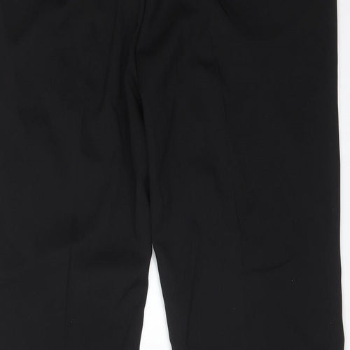 Papaya Womens Black  Polyester Dress Pants Trousers Size 12 L27 in Regular