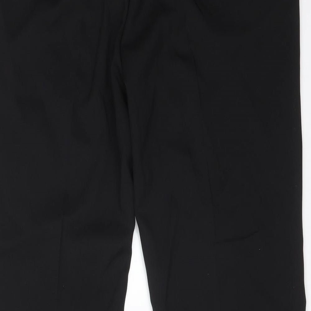 Papaya Womens Black  Polyester Dress Pants Trousers Size 12 L27 in Regular