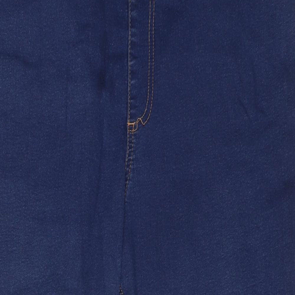 M&S Womens Blue  Cotton Jegging Jeans Size 20 L26 in Regular