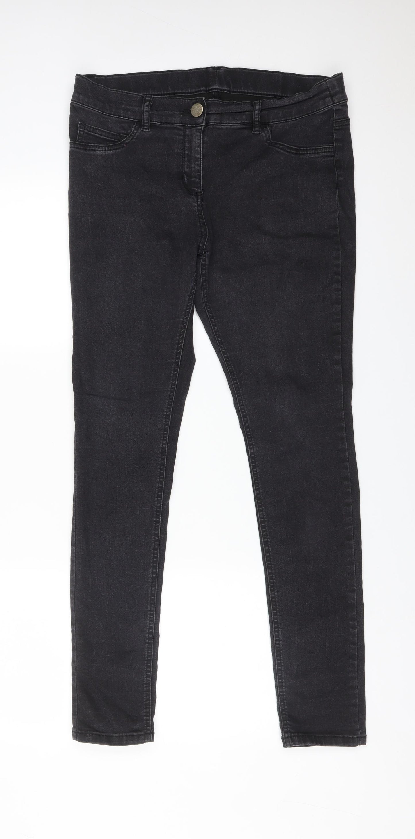 George Womens Black  Cotton Skinny Jeans Size 16 L30 in Regular