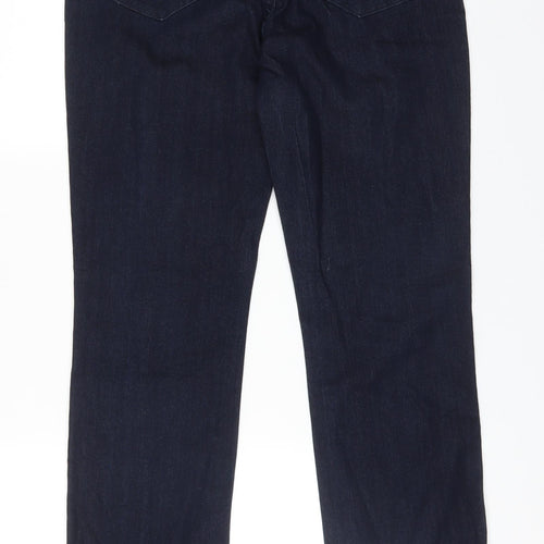 DENIM CO Womens Blue  Cotton Straight Jeans Size 12 L32 in Regular