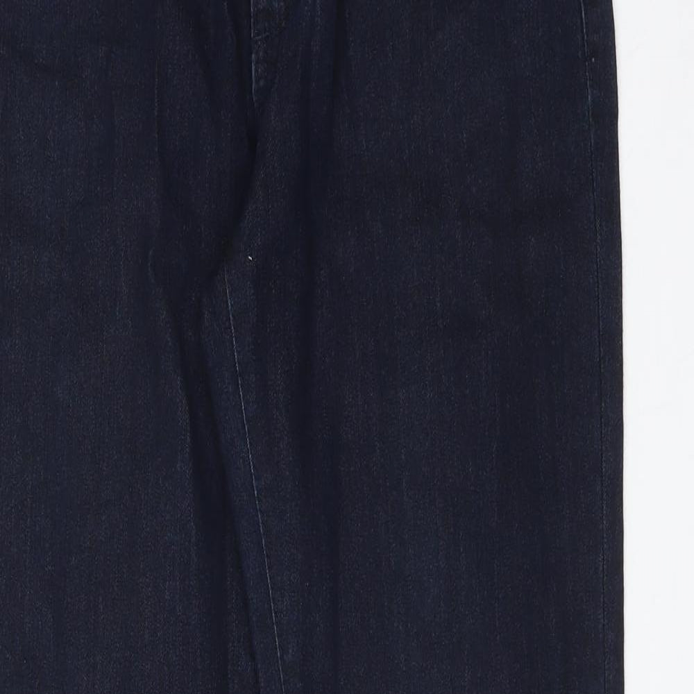 DENIM CO Womens Blue  Cotton Straight Jeans Size 12 L32 in Regular