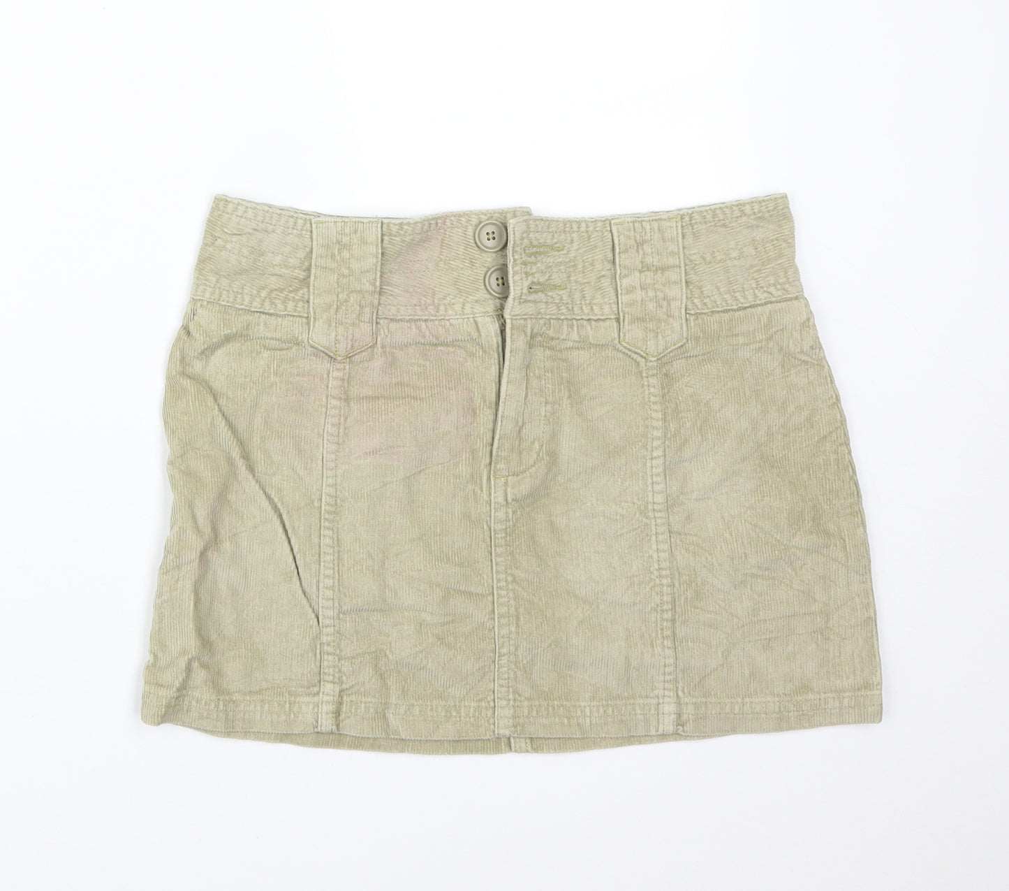 JEAN BASIC Womens Green  Cotton Straight & Pencil Skirt Size 6