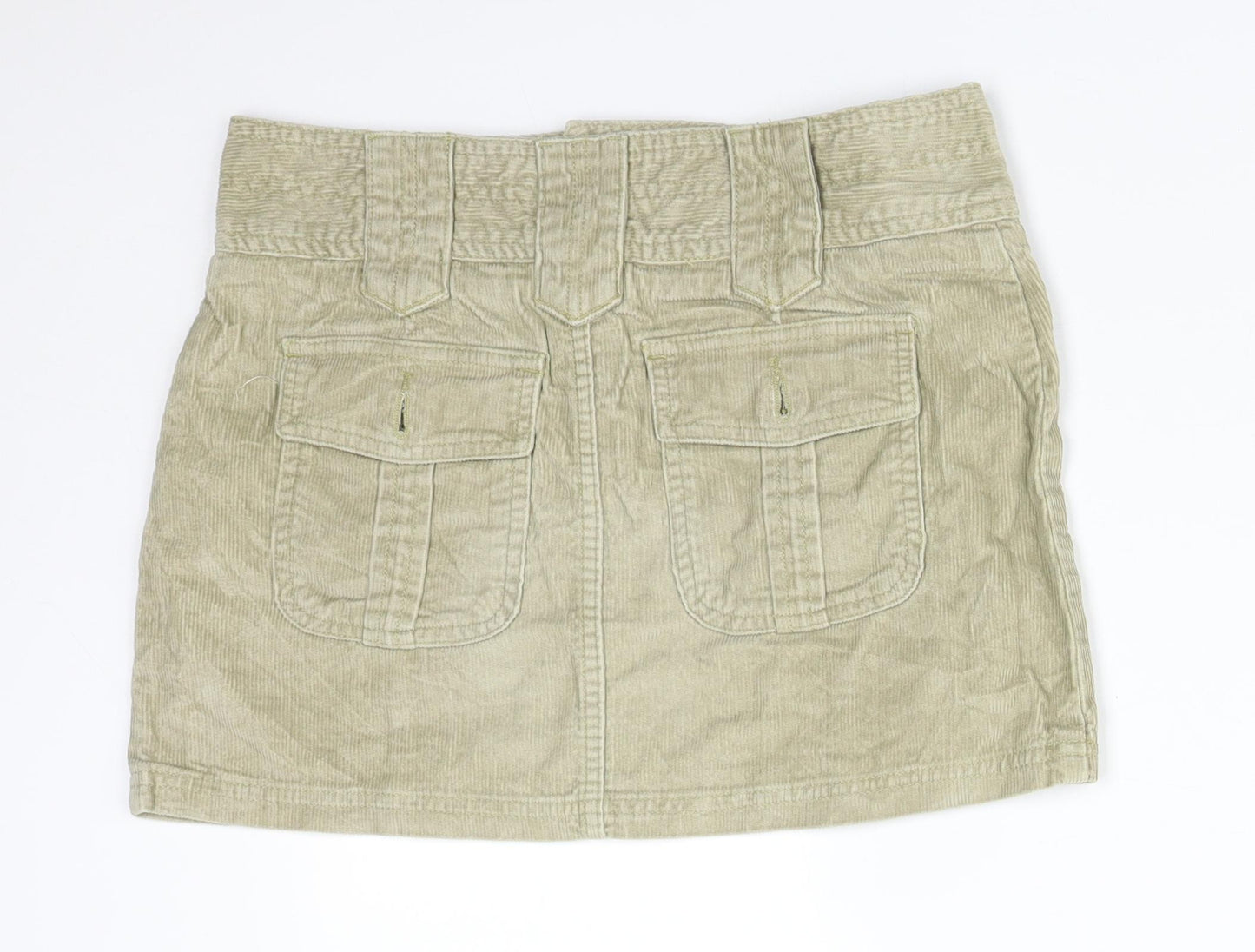JEAN BASIC Womens Green  Cotton Straight & Pencil Skirt Size 6