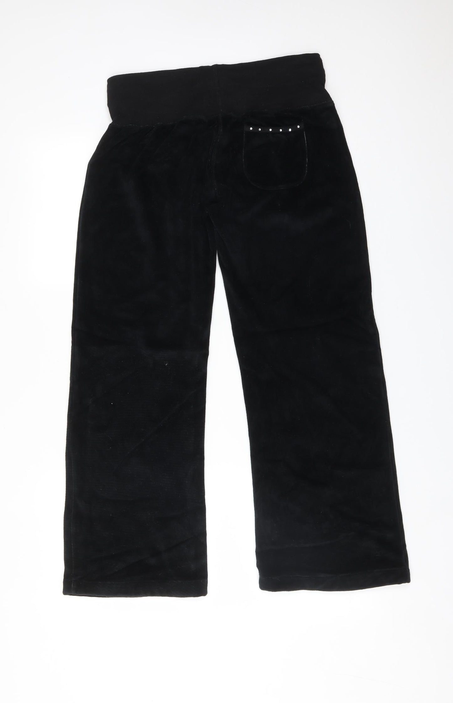 Select Womens Black  Cotton Jogger Trousers Size 14 L27 in Regular