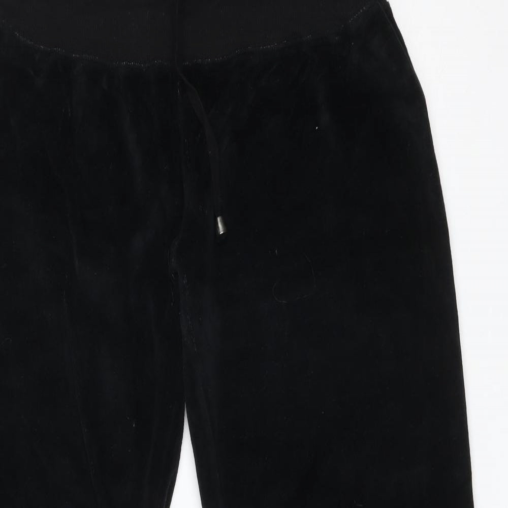 Select Womens Black  Cotton Jogger Trousers Size 14 L27 in Regular