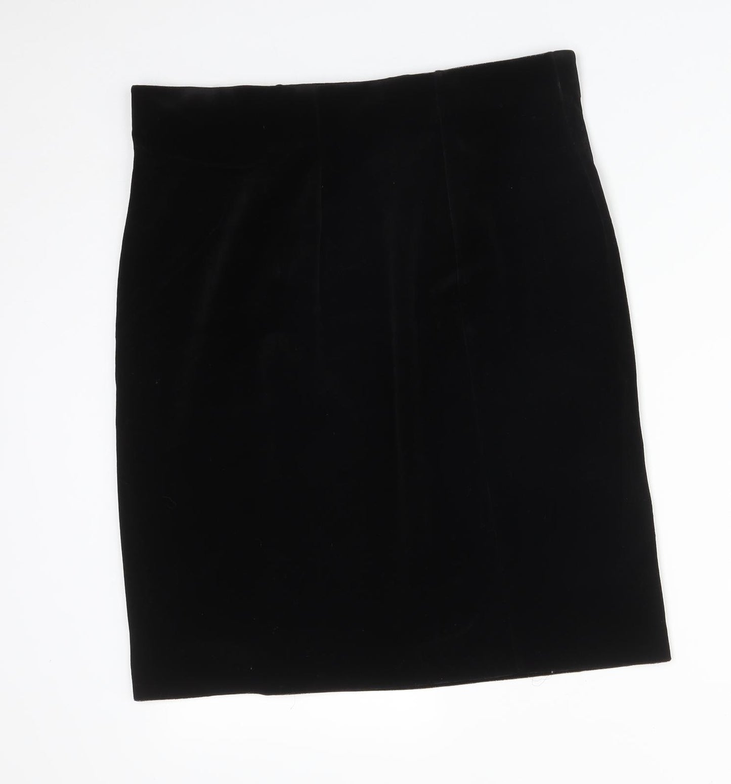 ST MICHAEL Womens Black  Polyester Straight & Pencil Skirt Size 16