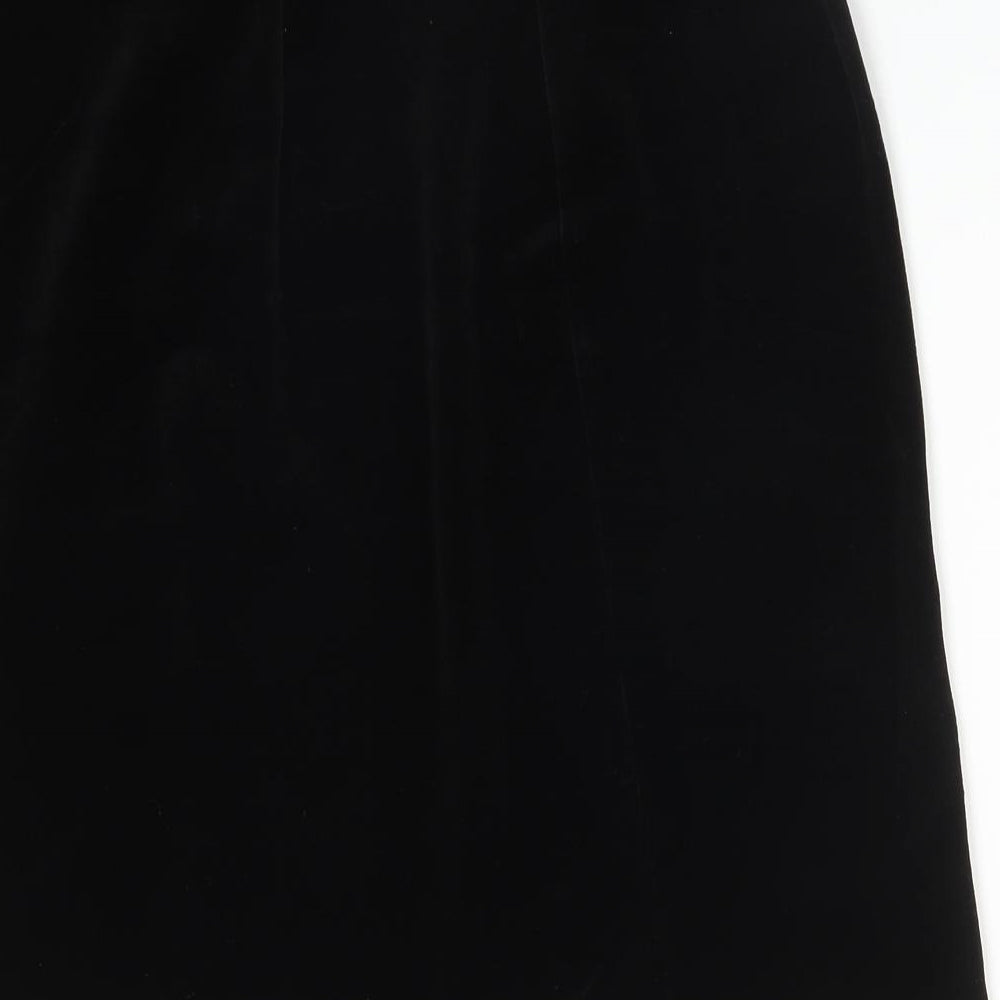 ST MICHAEL Womens Black  Polyester Straight & Pencil Skirt Size 16