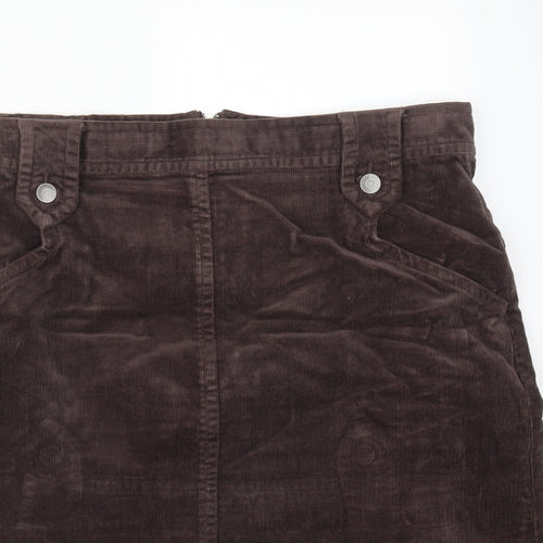 GREAT PLAINS Womens Brown  Cotton Straight & Pencil Skirt Size 16