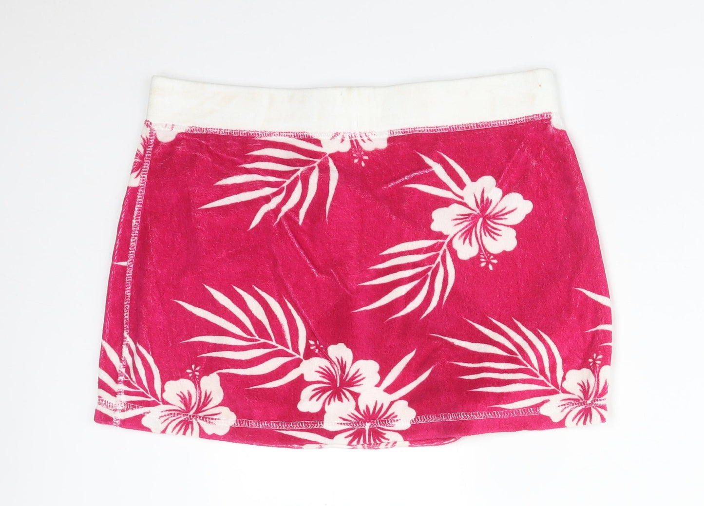 NEXT Womens Pink Floral Cotton Straight & Pencil Skirt Size 14