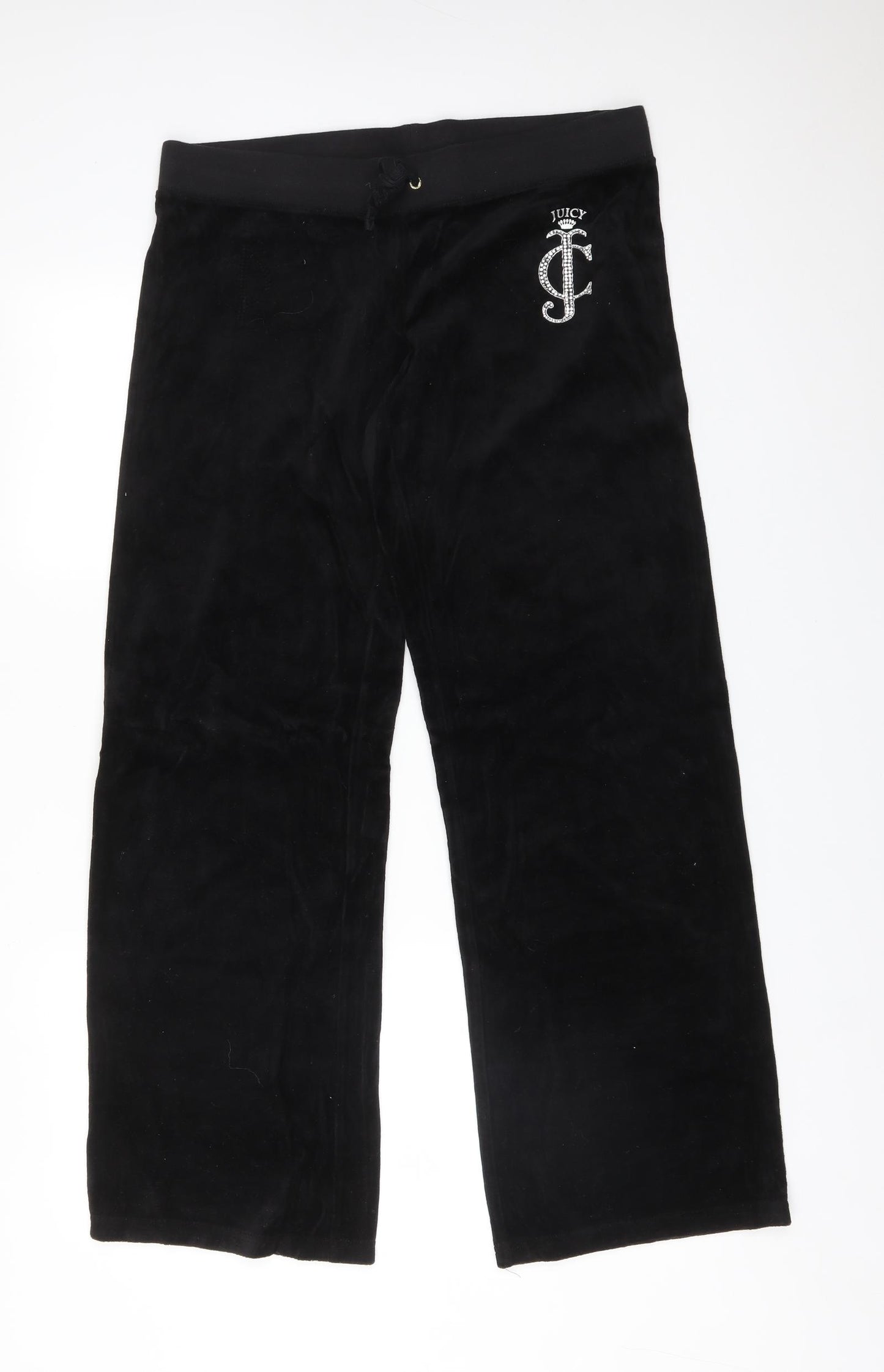 Juicy Couture Womens Black  Cotton Jogger Trousers Size L L30 in Regular