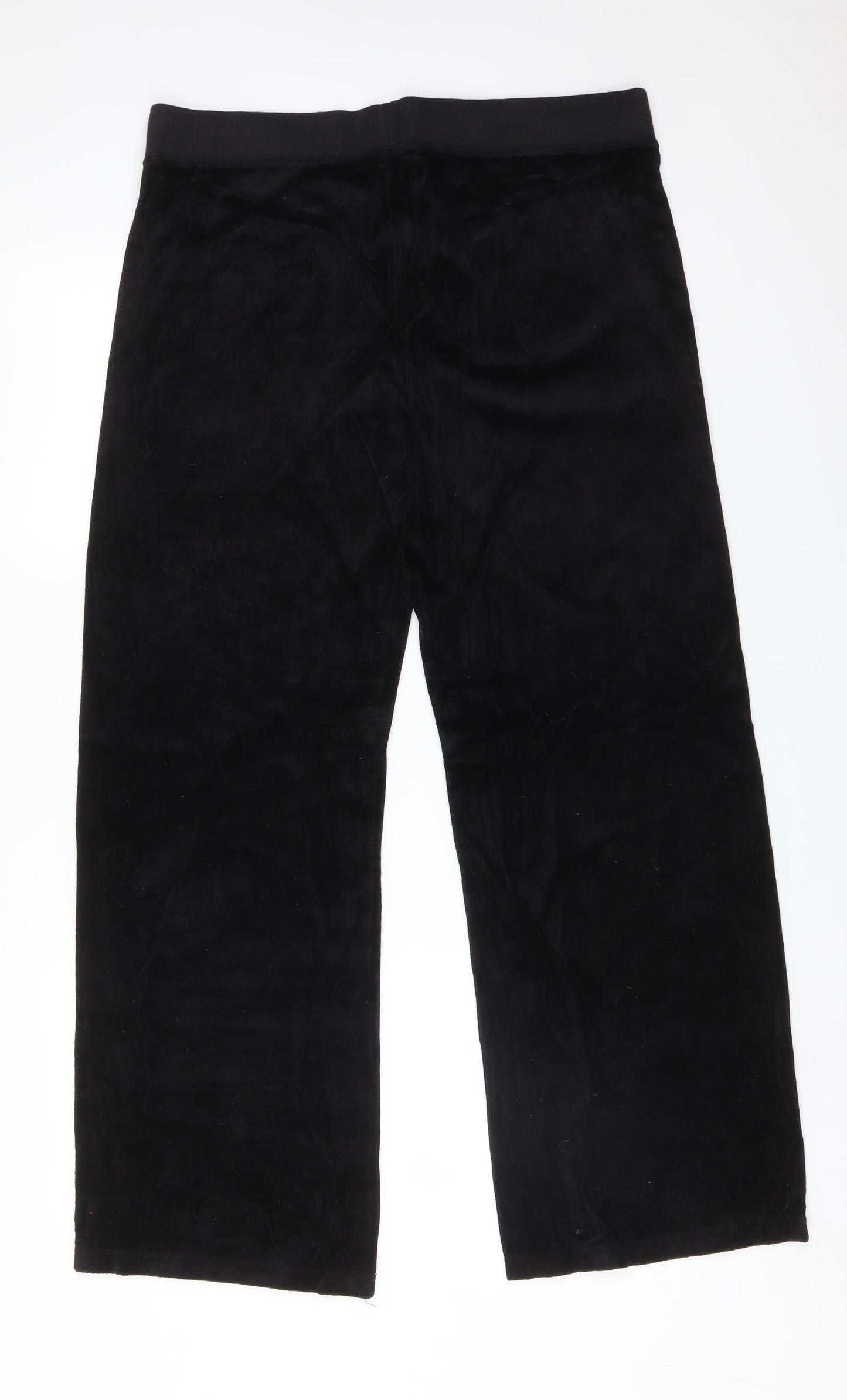 Juicy Couture Womens Black  Cotton Jogger Trousers Size L L30 in Regular