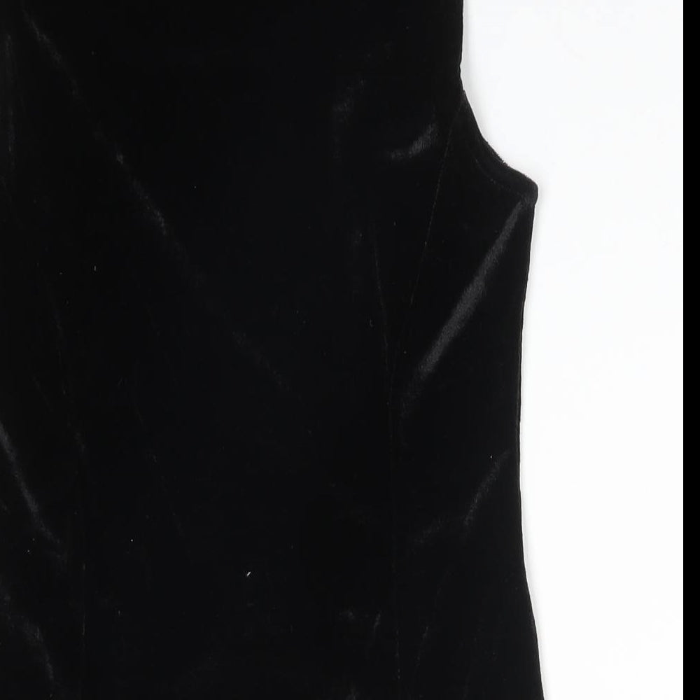 TCM Womens Black  Polyester Basic Tank Size 14 Square Neck