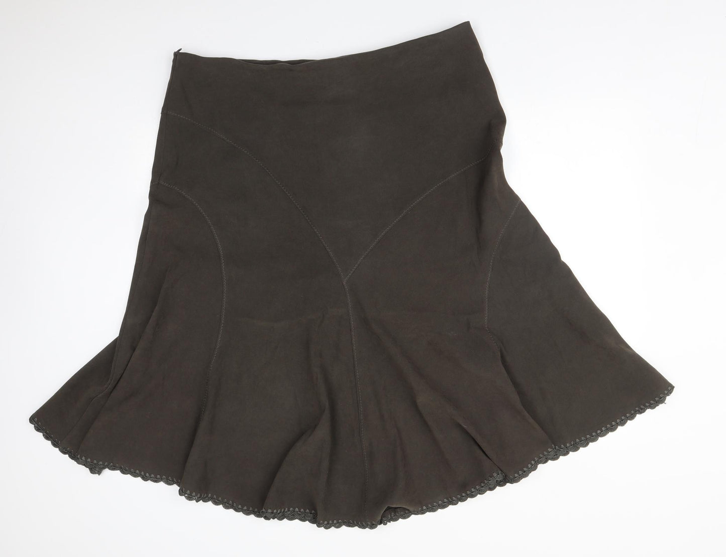 EWM Womens Green  Polyester Flare Skirt Size 20