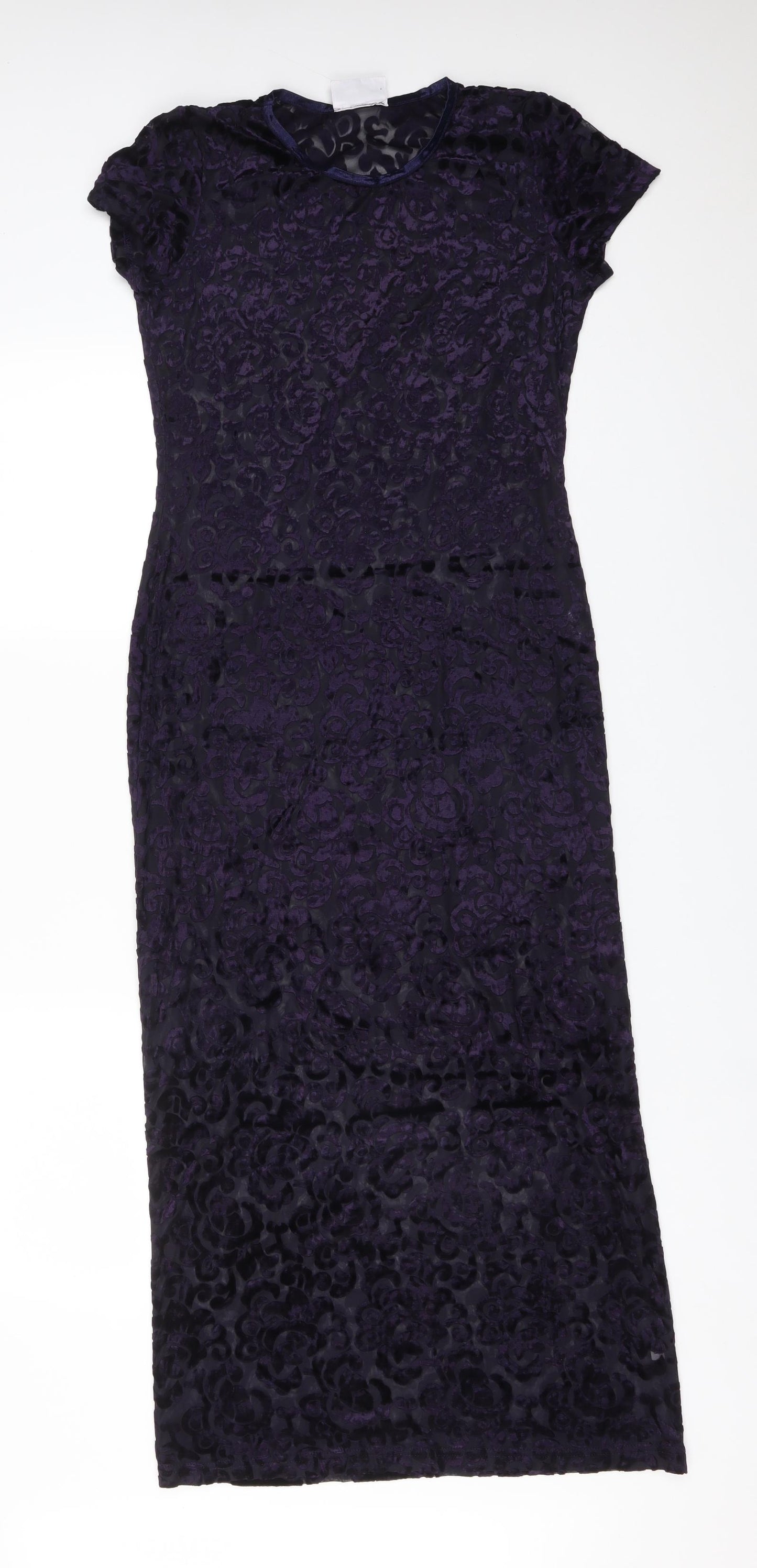 Principles Womens Purple Geometric  Maxi  Size 10  Round Neck