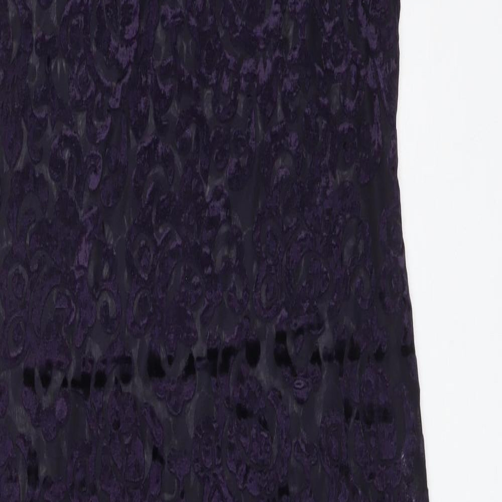 Principles Womens Purple Geometric  Maxi  Size 10  Round Neck