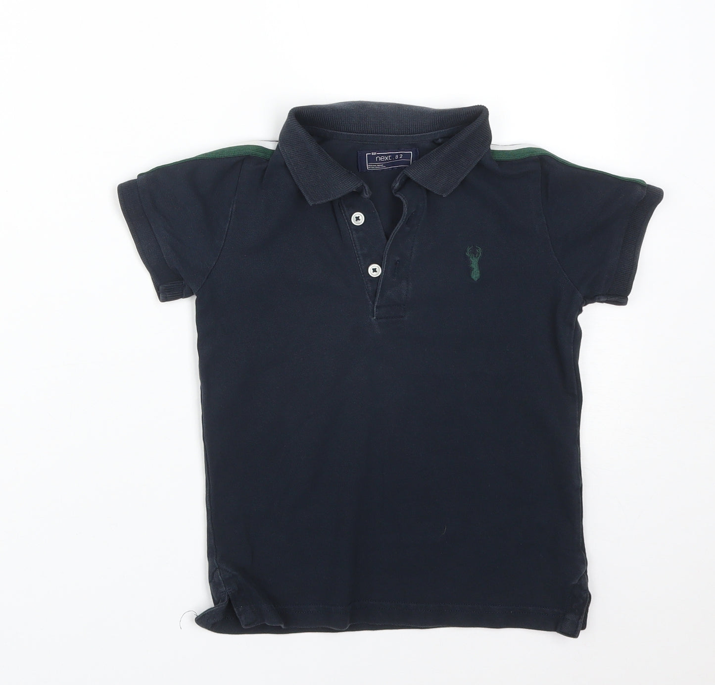 NEXT Boys Blue  Cotton Basic Polo Size 4 Years Collared