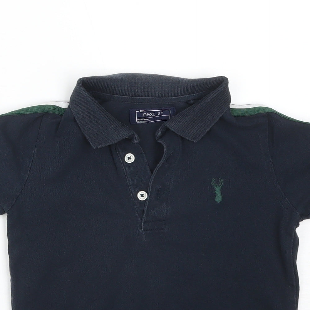 NEXT Boys Blue  Cotton Basic Polo Size 4 Years Collared