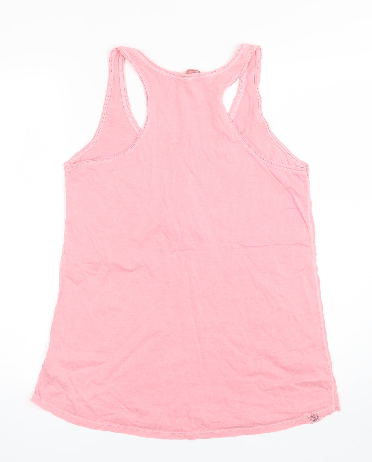 Fat Face Womens Pink  Cotton Basic Tank Size 12 Round Neck