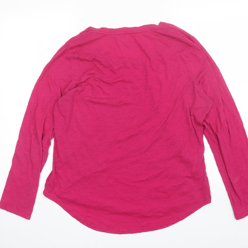 Gilligan & O'Malley Womens Pink  Cotton Basic T-Shirt Size 2XL Round Neck