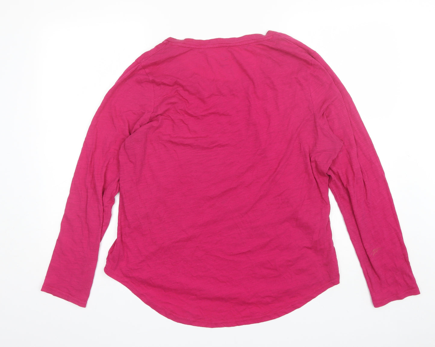 Gilligan & O'Malley Womens Pink  Cotton Basic T-Shirt Size 2XL Round Neck