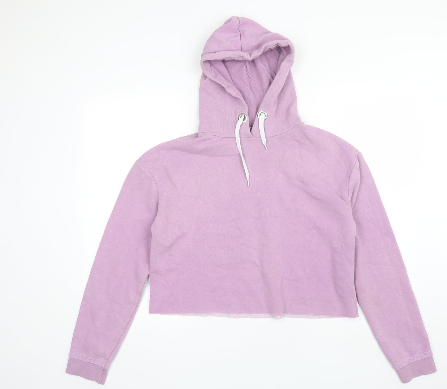 Atmosphere Womens Purple  Cotton Pullover Hoodie Size 10   - Cropped