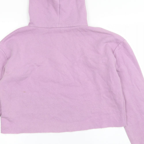 Atmosphere Womens Purple  Cotton Pullover Hoodie Size 10   - Cropped