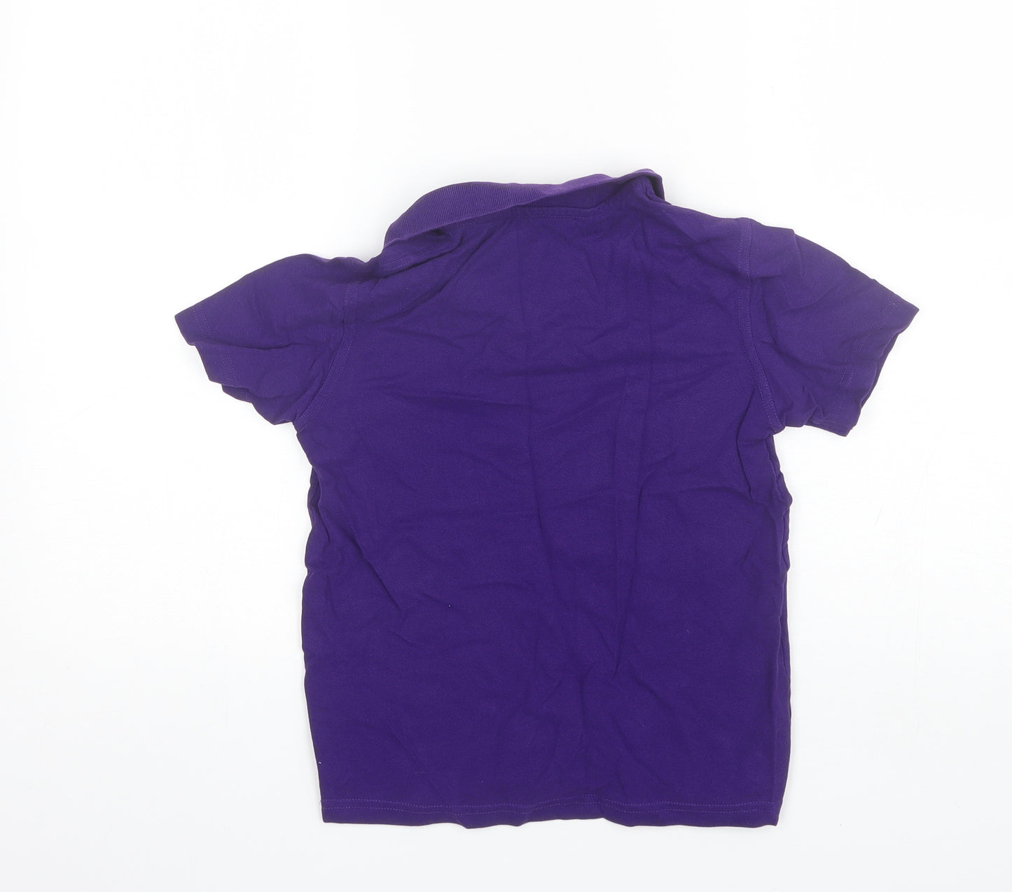 George Boys Purple  Cotton Basic Polo Size 9-10 Years Collared