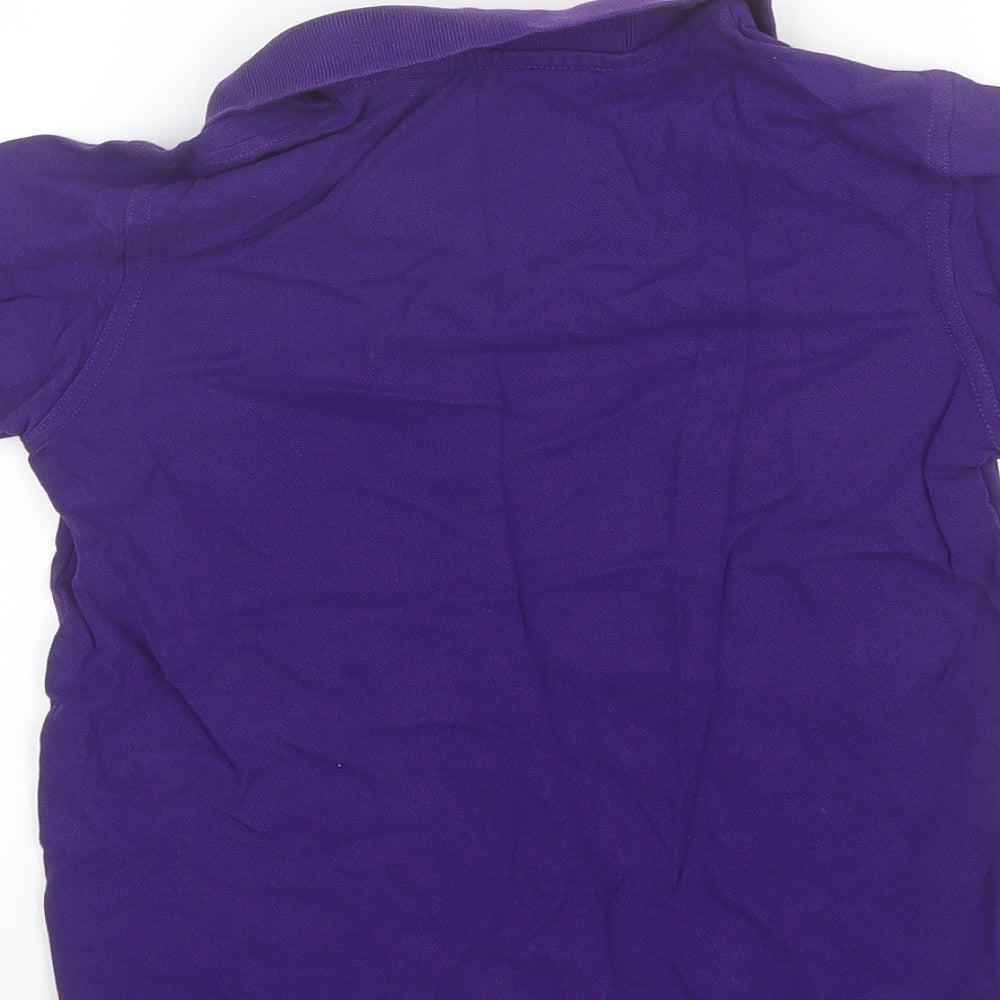George Boys Purple  Cotton Basic Polo Size 9-10 Years Collared