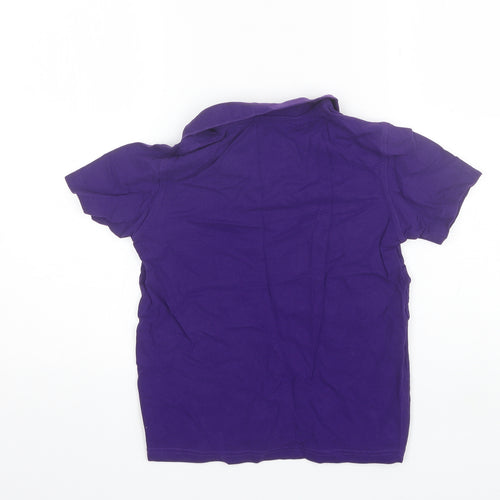 Georgeq Boys Purple  Cotton Basic Polo Size 9-10 Years Collared