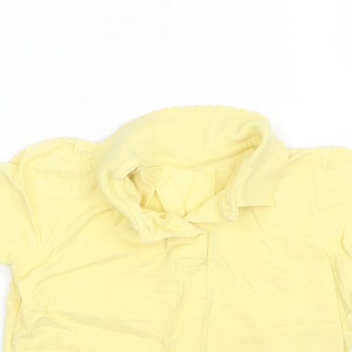 George Girls Yellow  Cotton Basic Polo Size 7-8 Years Collared