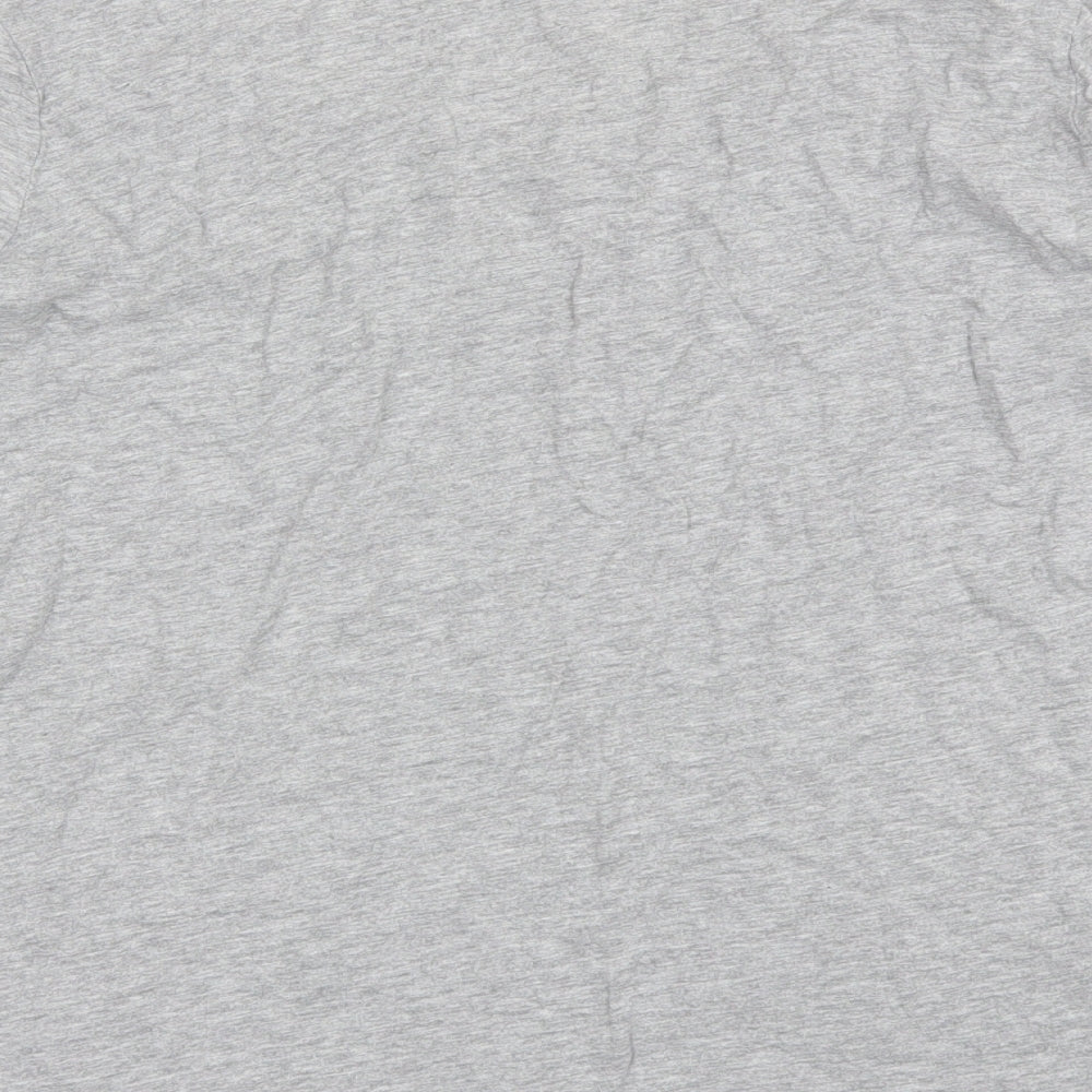 NEXT Womens Grey  Cotton Basic T-Shirt Size 16 Round Neck