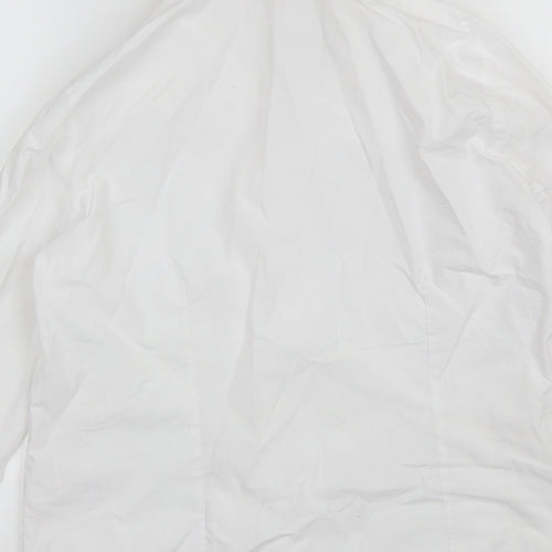 George Girls White  Polyester Basic Button-Up Size 11-12 Years Collared