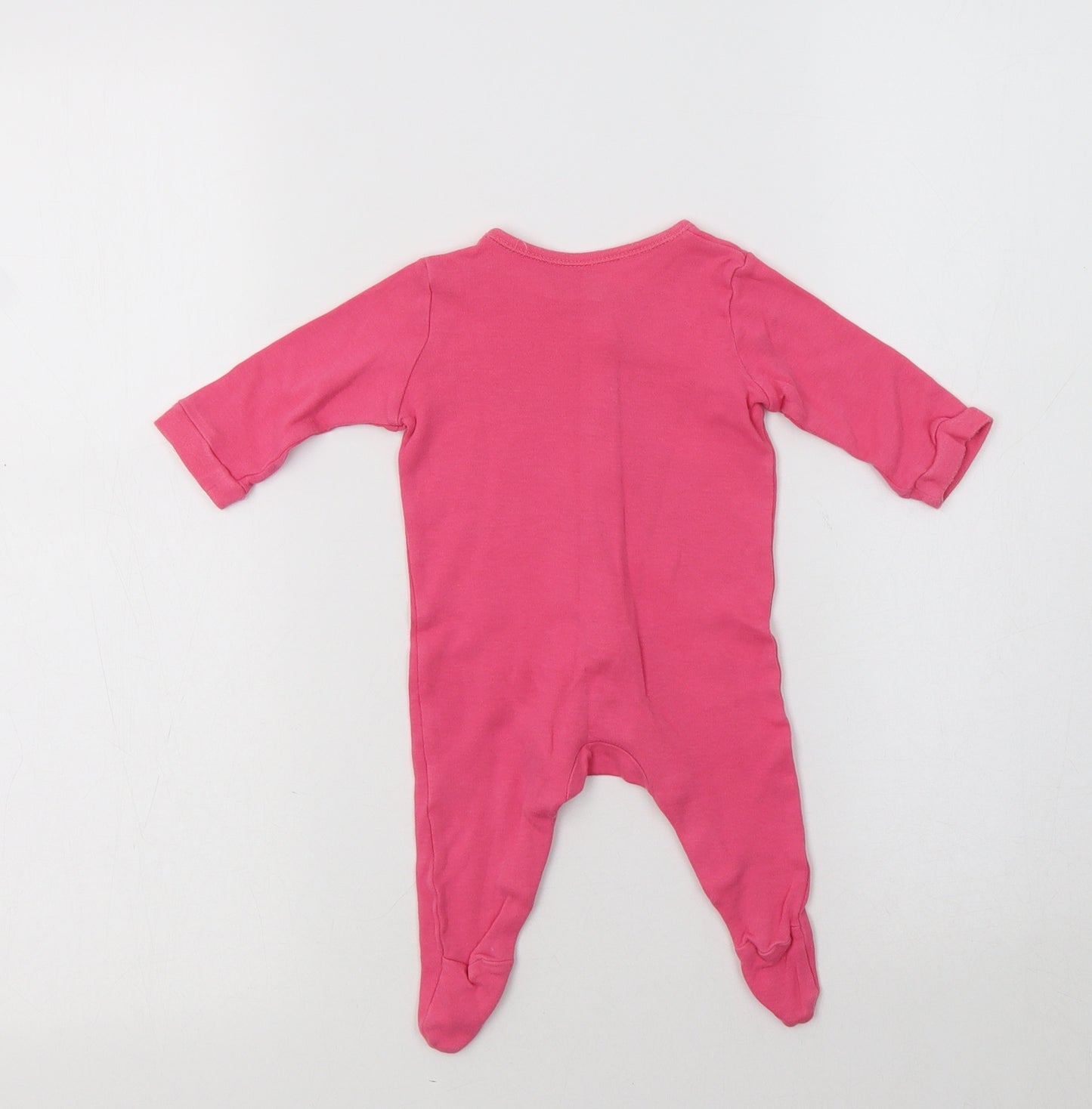 Pep & Co Baby Pink  Cotton Babygrow One-Piece Size 0-3 Months