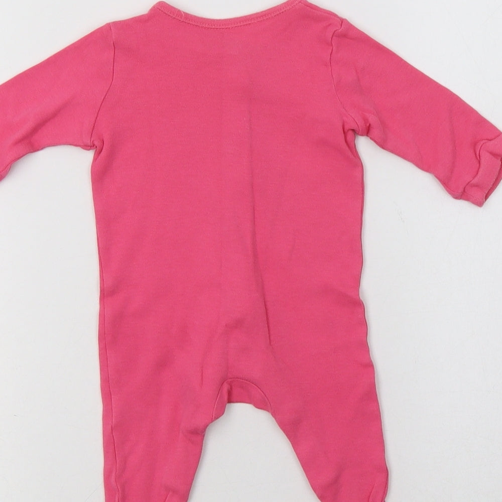 Pep & Co Baby Pink  Cotton Babygrow One-Piece Size 0-3 Months