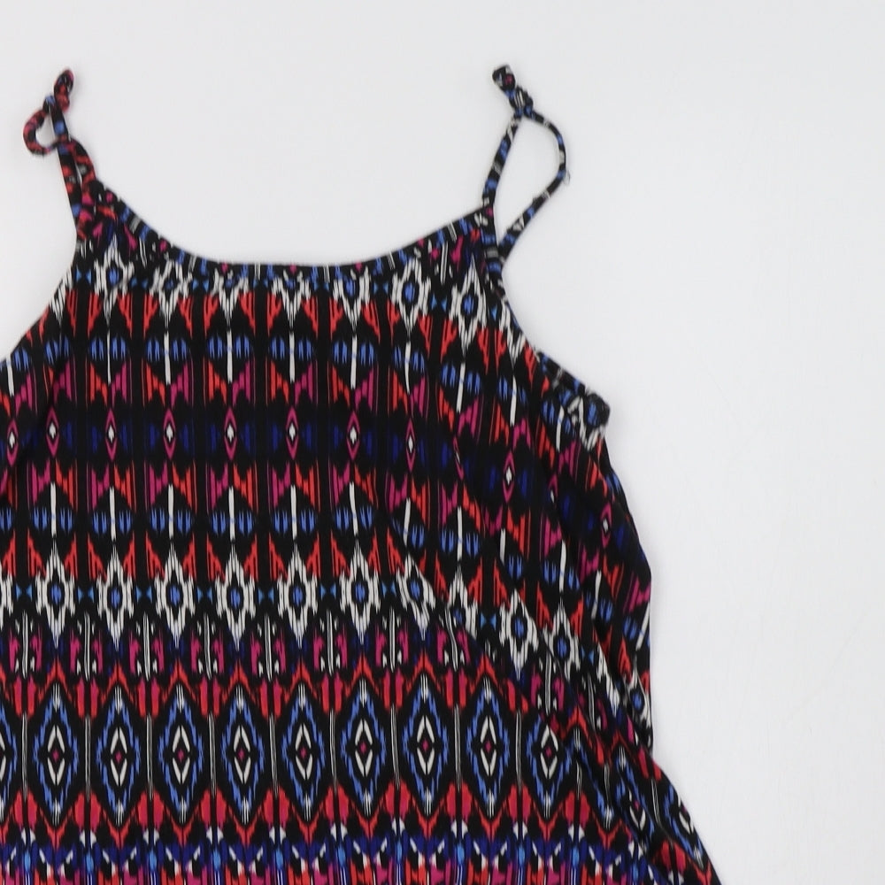 Primark Girls Multicoloured Geometric Polyester Playsuit One-Piece Size 12-13 Years